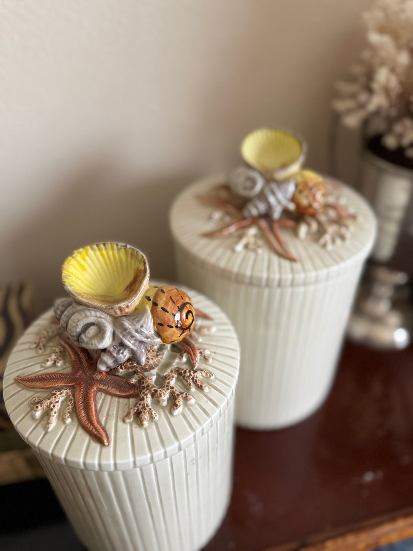 Pair of vintage Fitz + Floyd jars