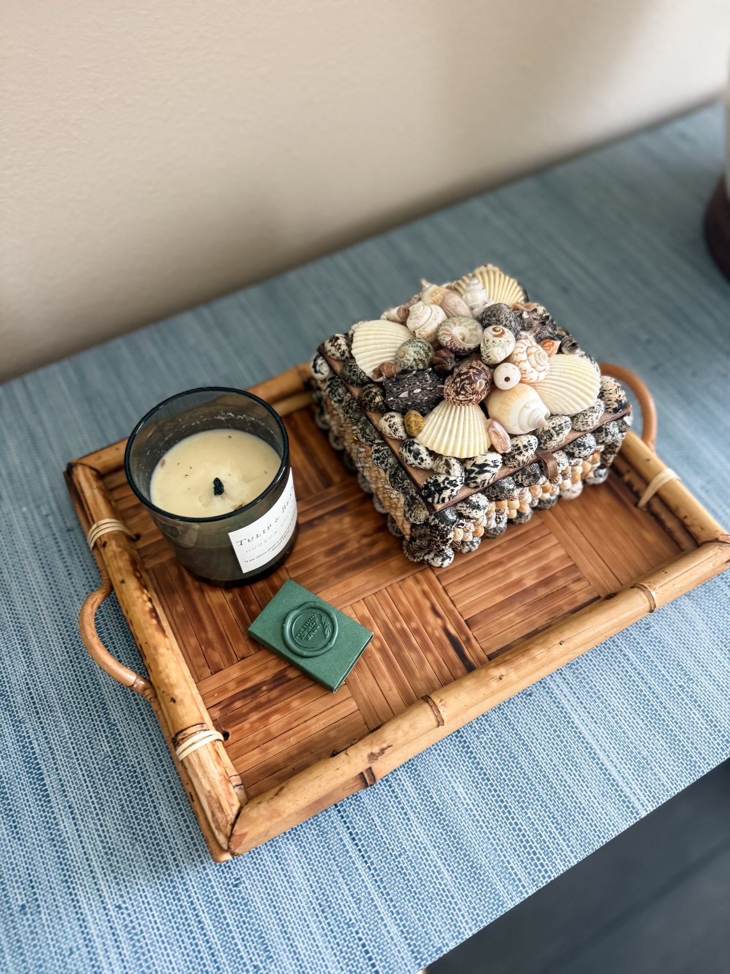 Vintage bamboo tray
