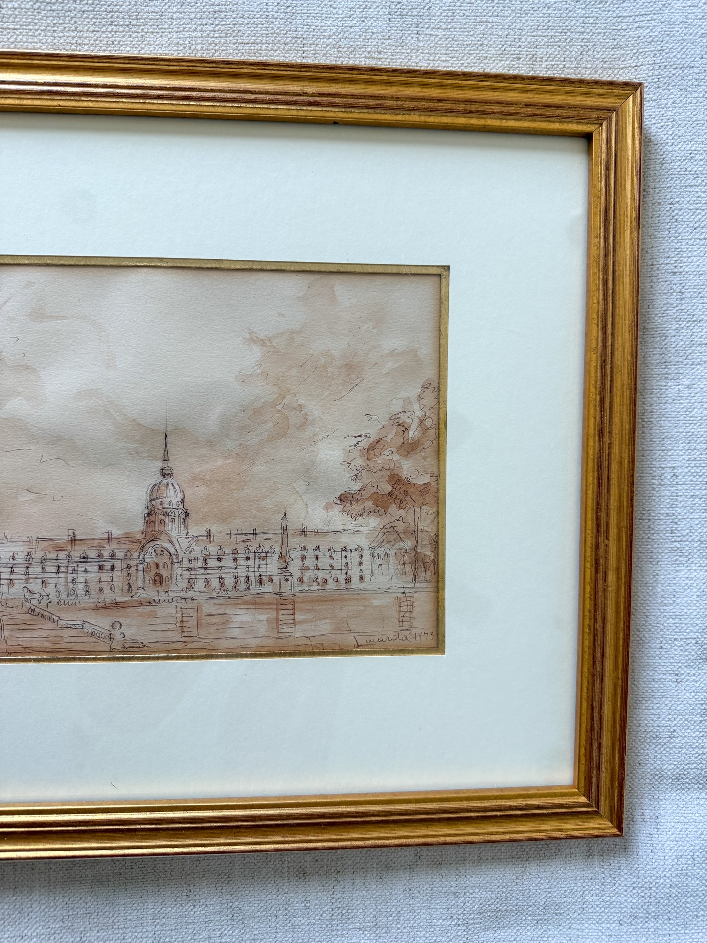 Parisian watercolor sketch