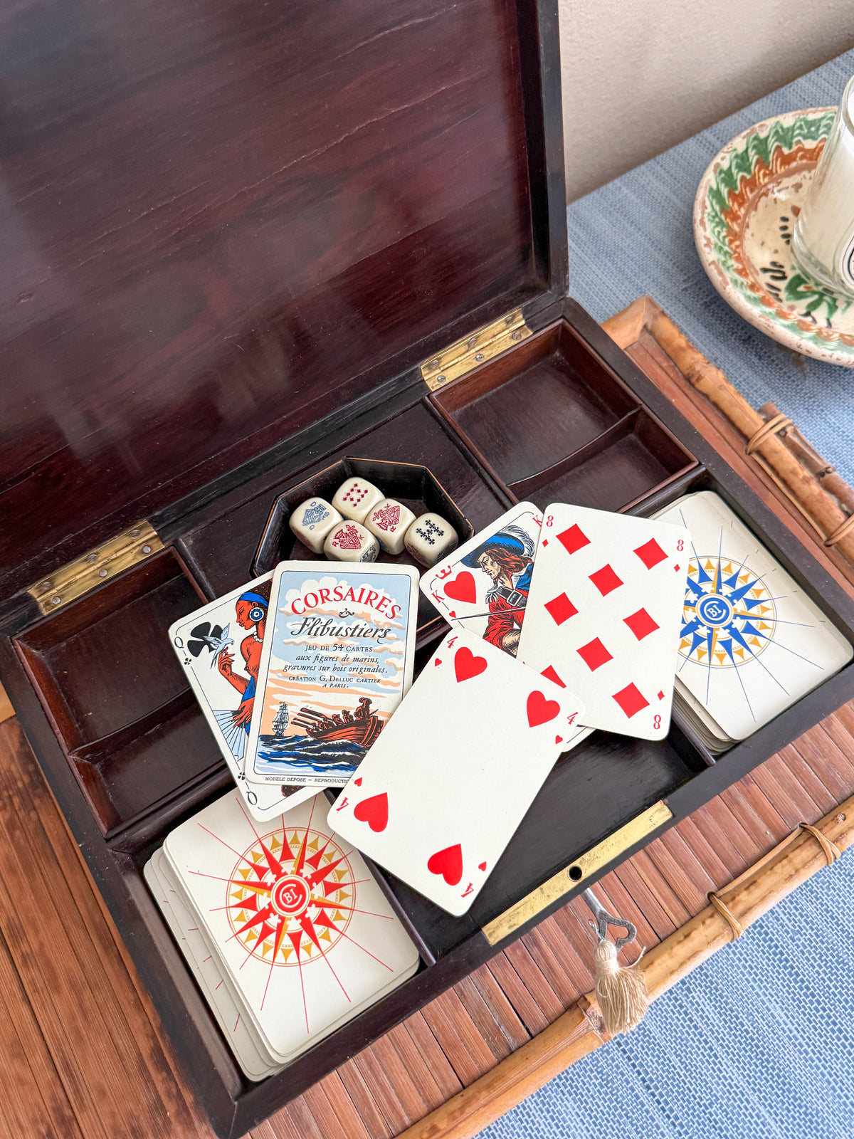 Antique Boston French game box