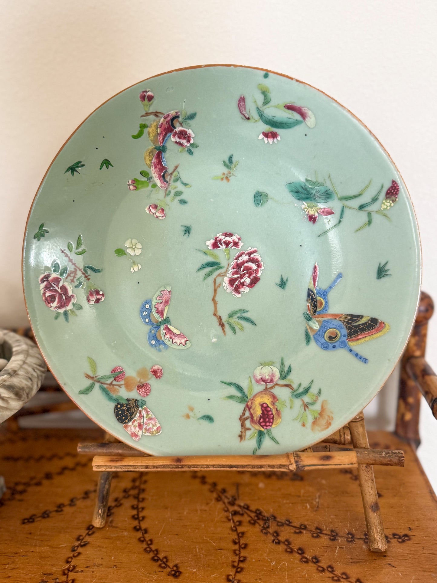 Antique celadon plate