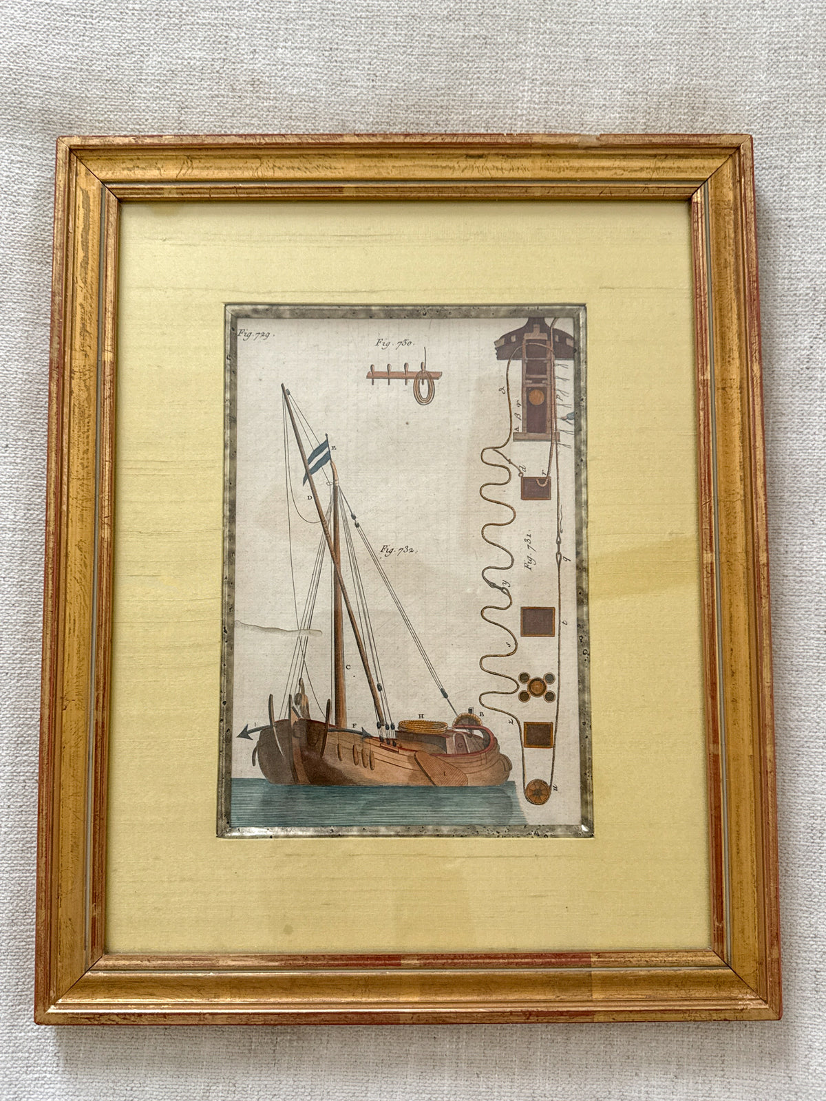 18th century French ship engraving