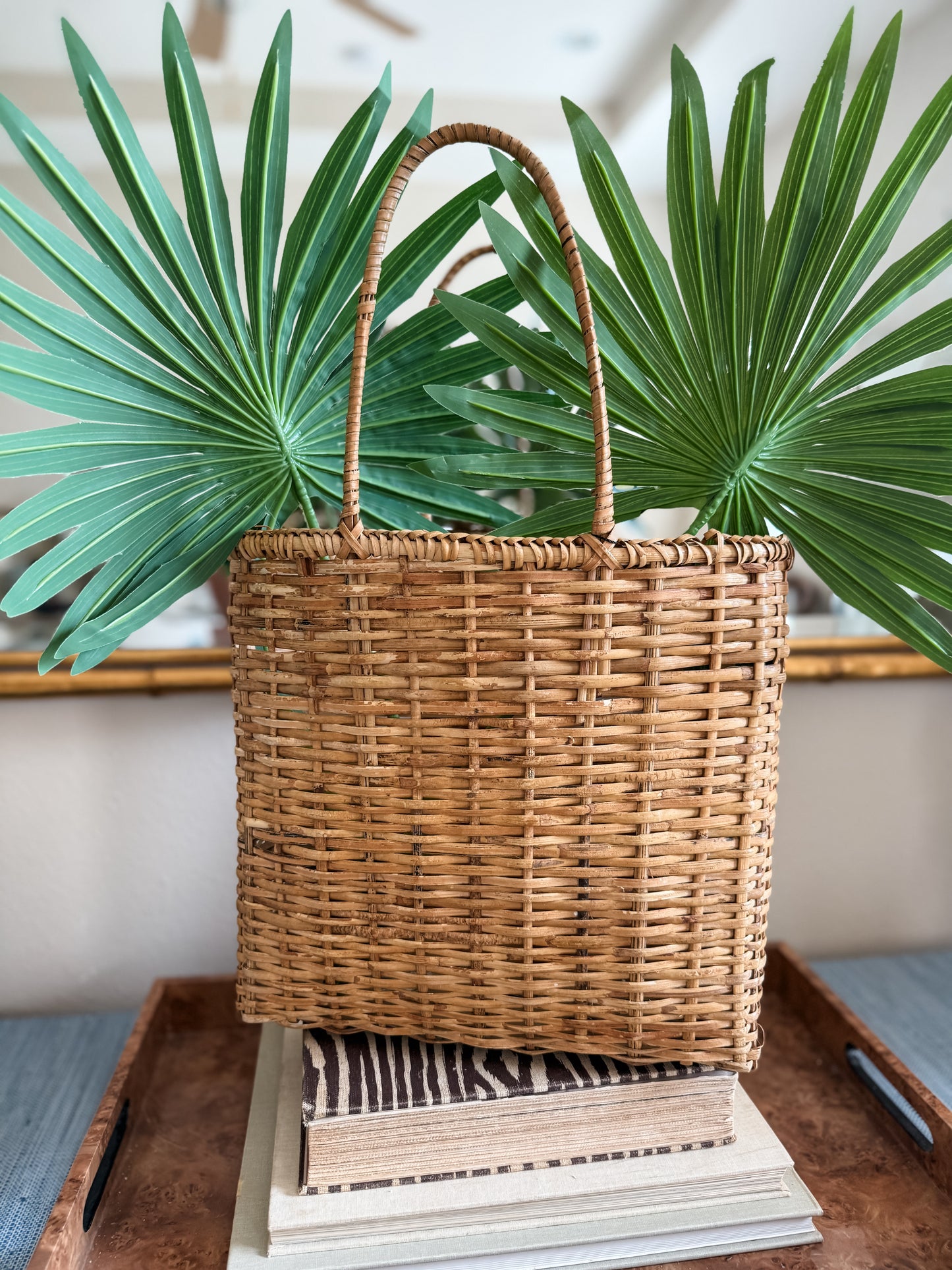 Vintage woven tote