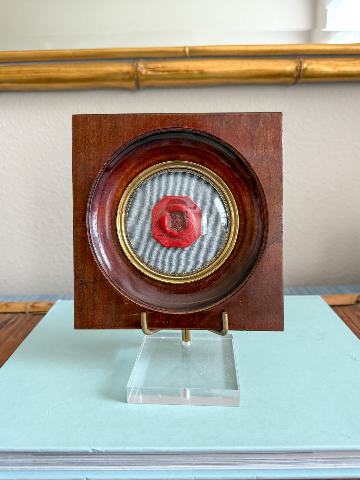 Antique French wax intaglio seal