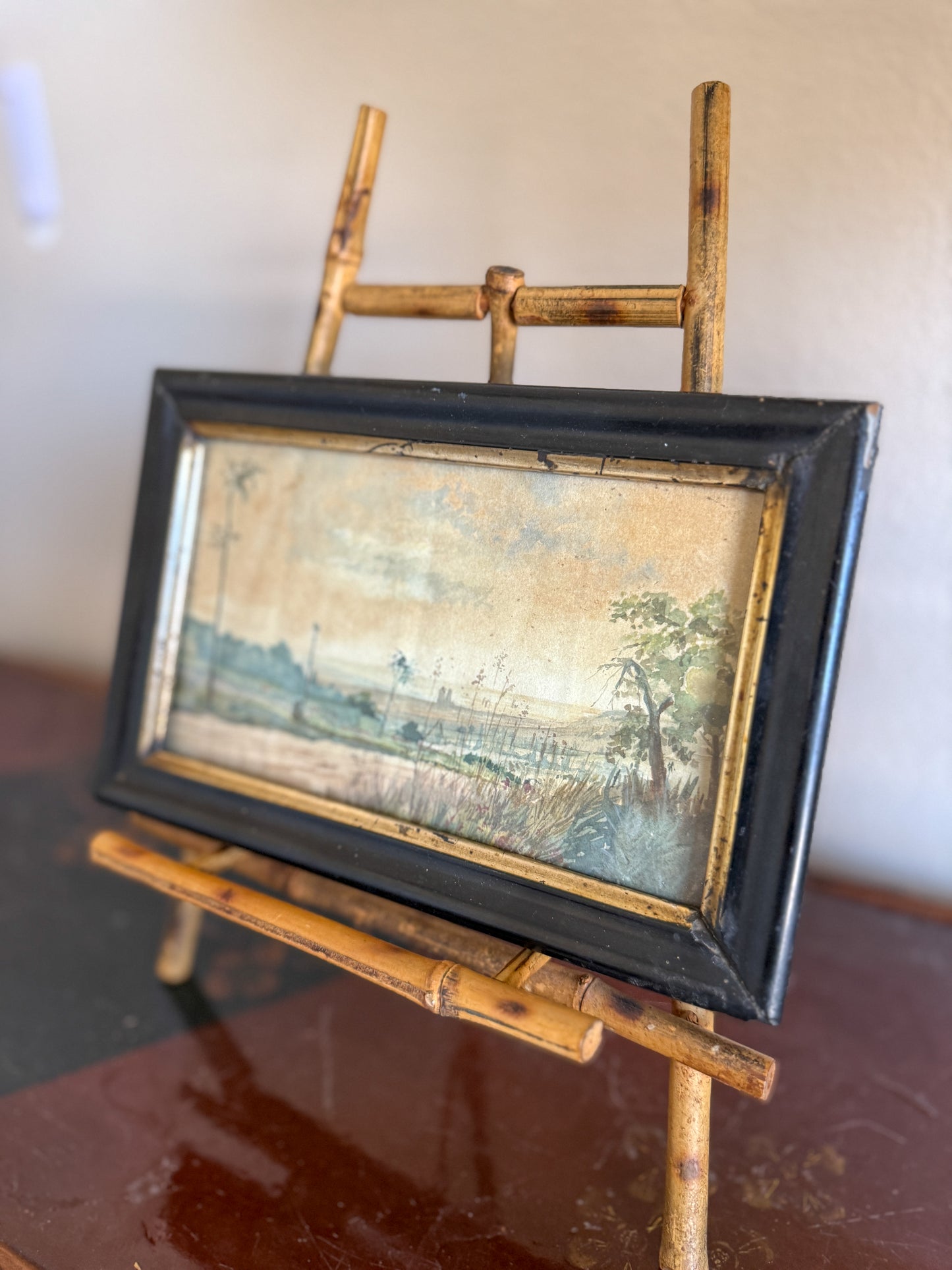 Antique French watercolor