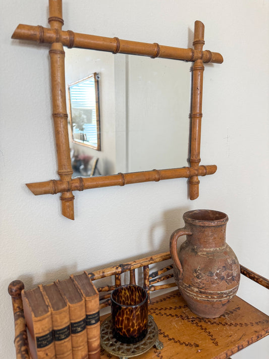 Victorian bamboo mirror
