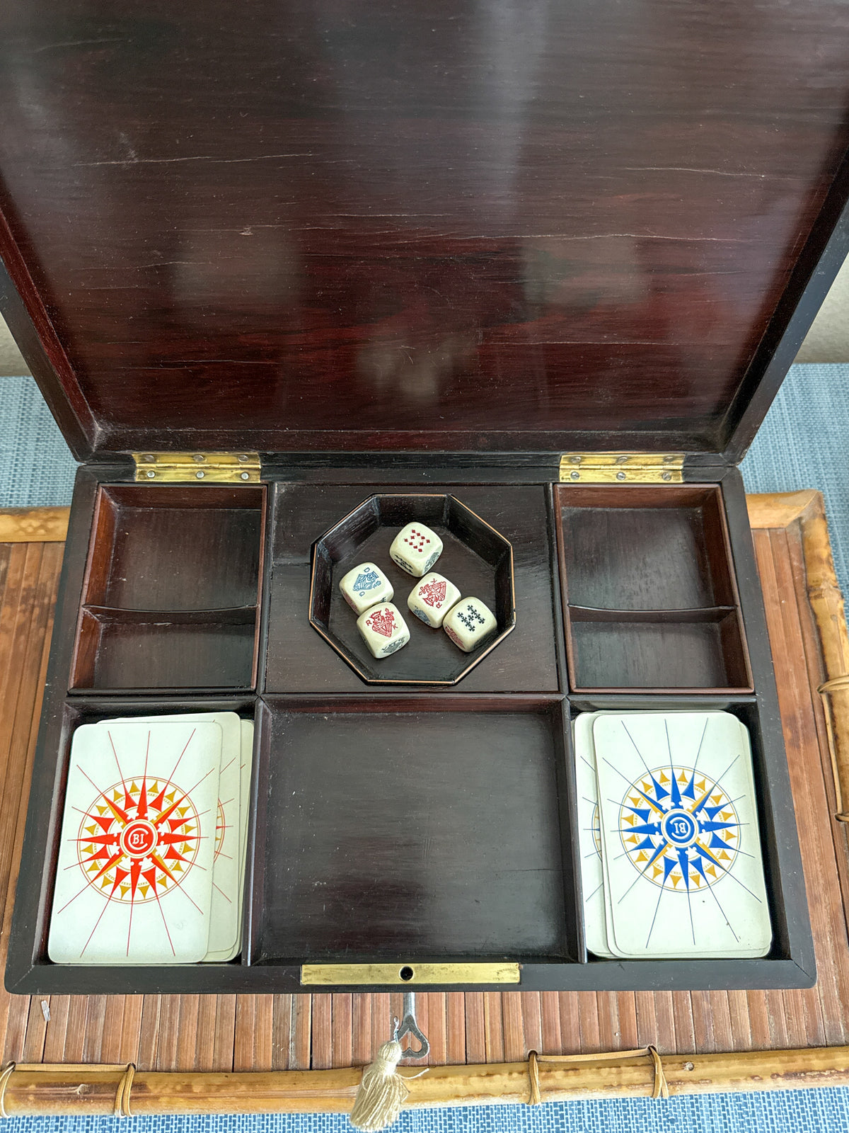 Antique Boston French game box