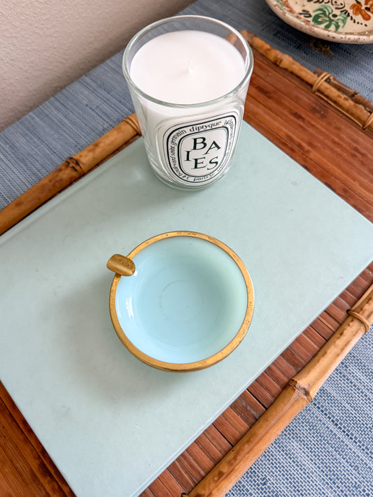 Vintage French opaline ashtray/ring dish