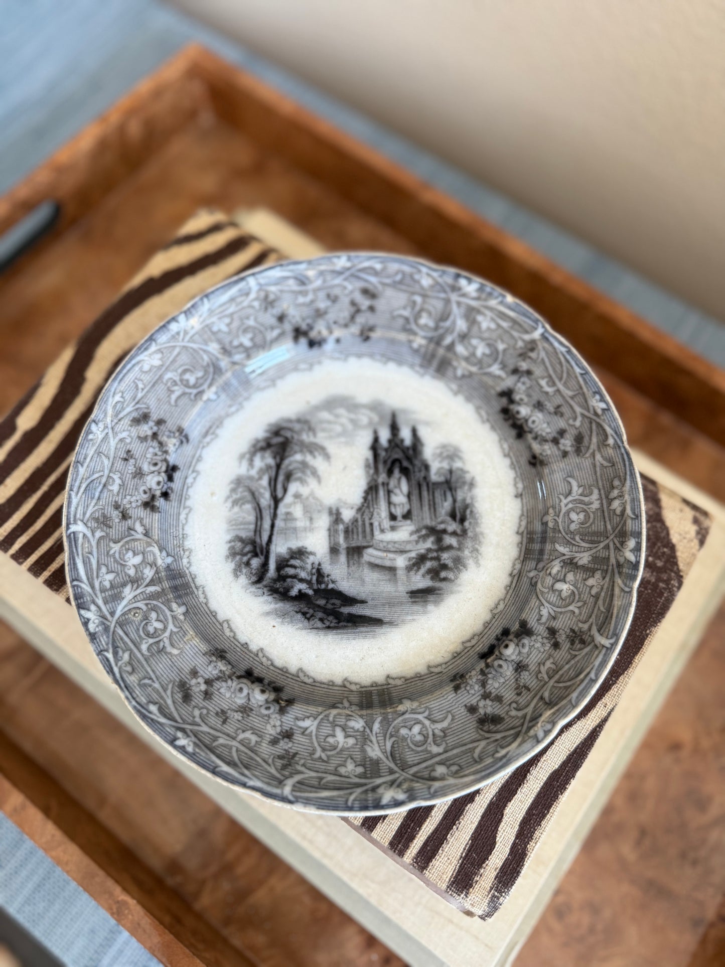 Antique transferware plate