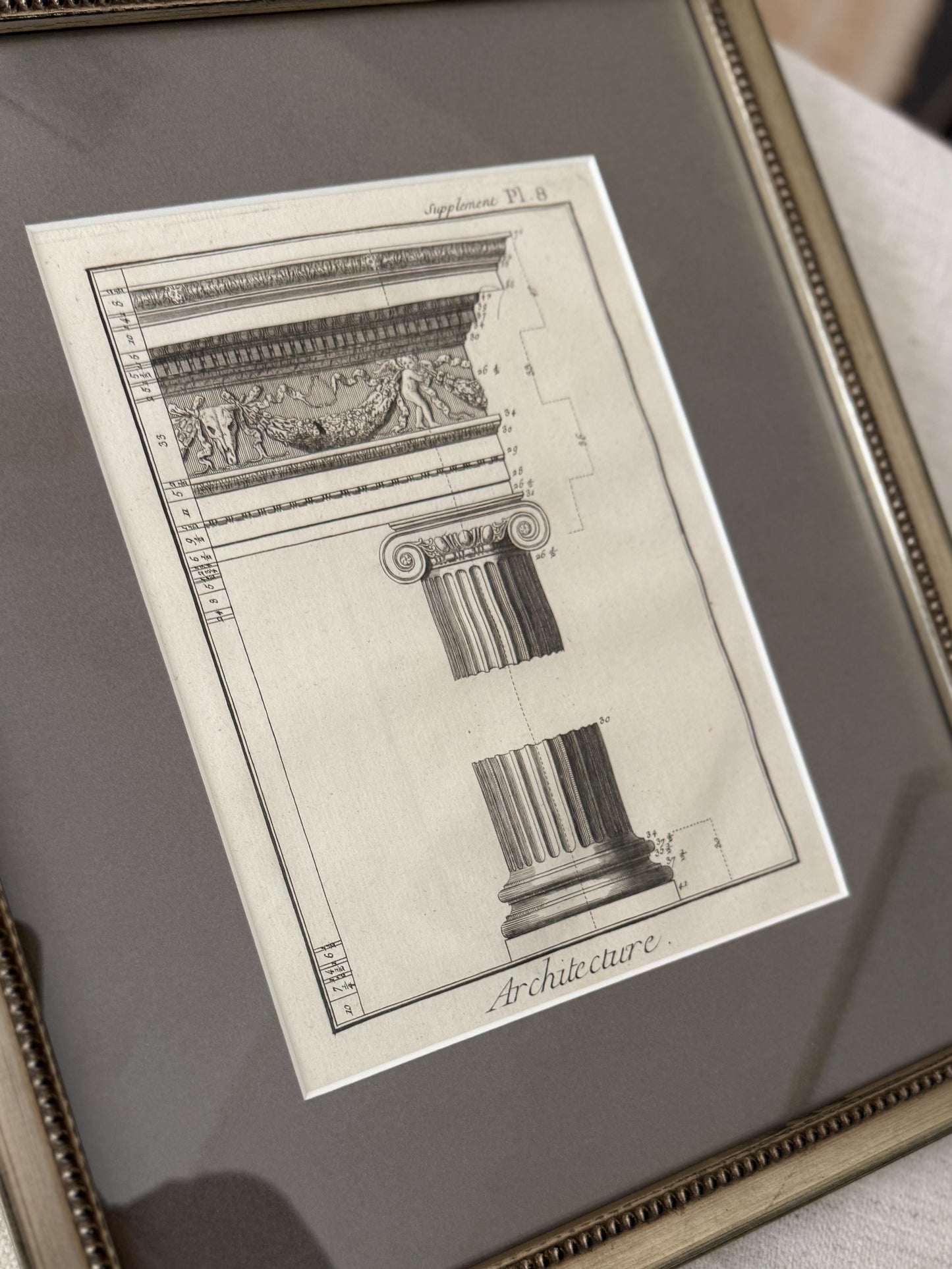 Antique architectural engravings