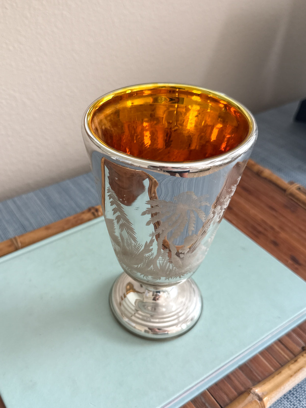 Mercury glass vase