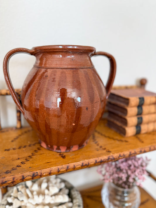 Glazed terracotta vessel