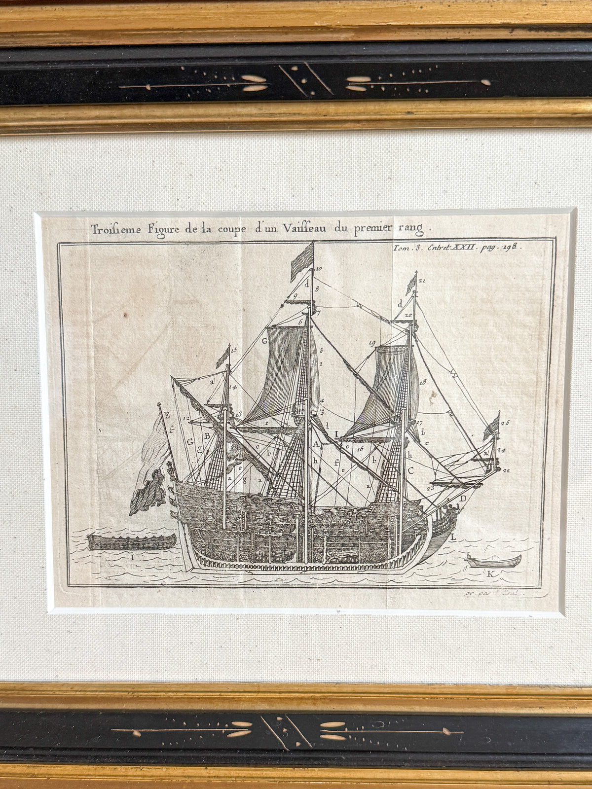 18th century ship engraving