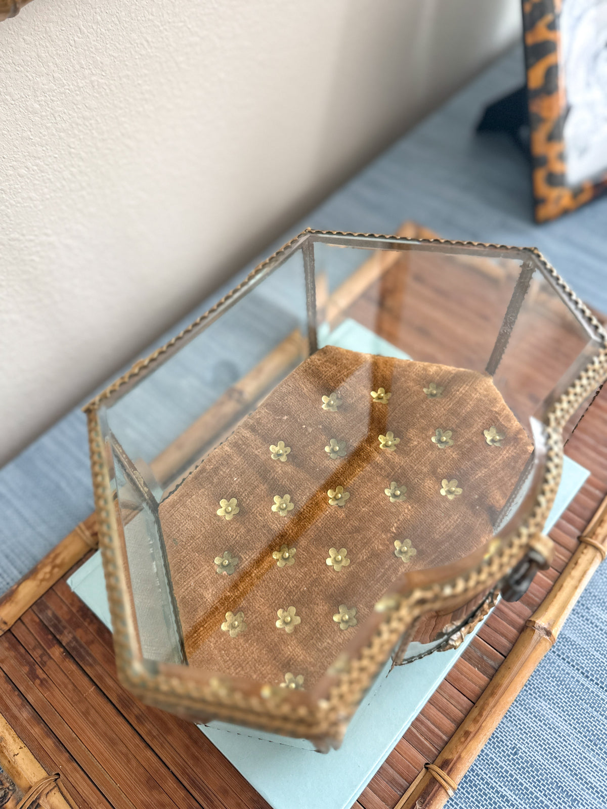 Antique French Napoleon III glass casket