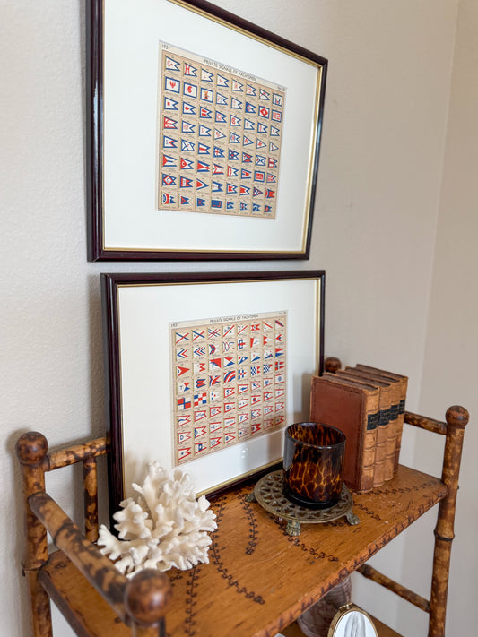 1930s yachtsmen flag registry pair