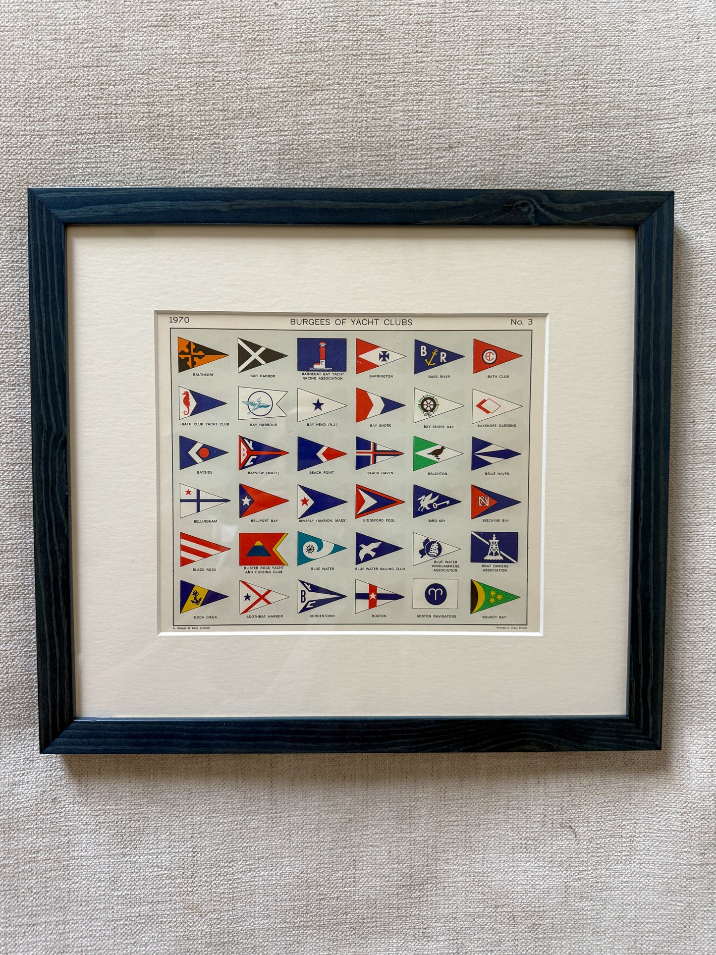 Vintage Yacht Club Burgee Flag Prints