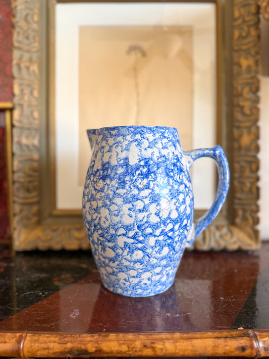 Antique spongeware pitcher