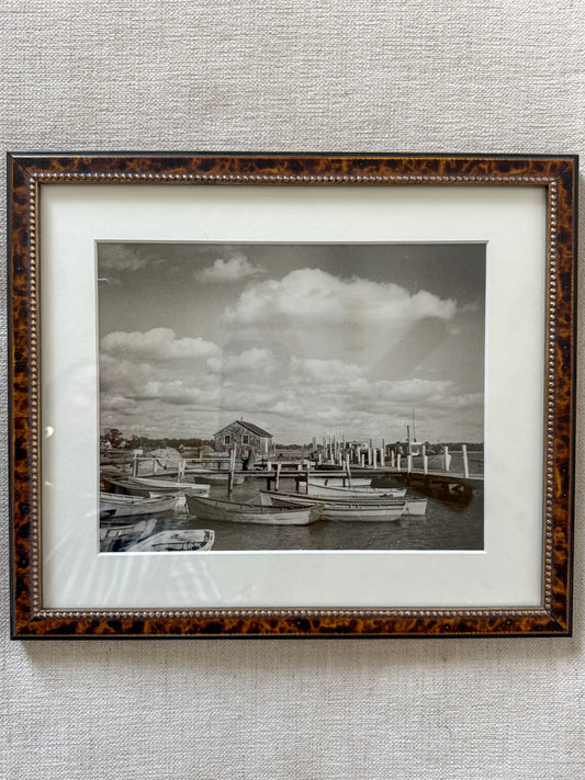 Vintage Connecticut black & white coastal photograph