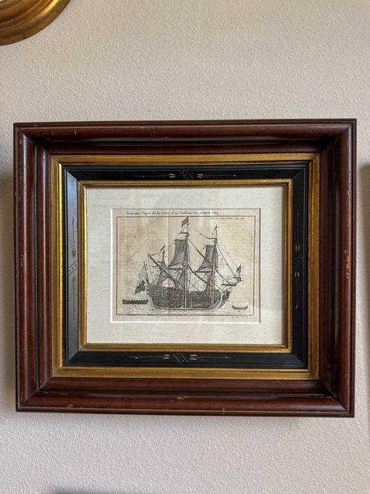 18th century ship engraving