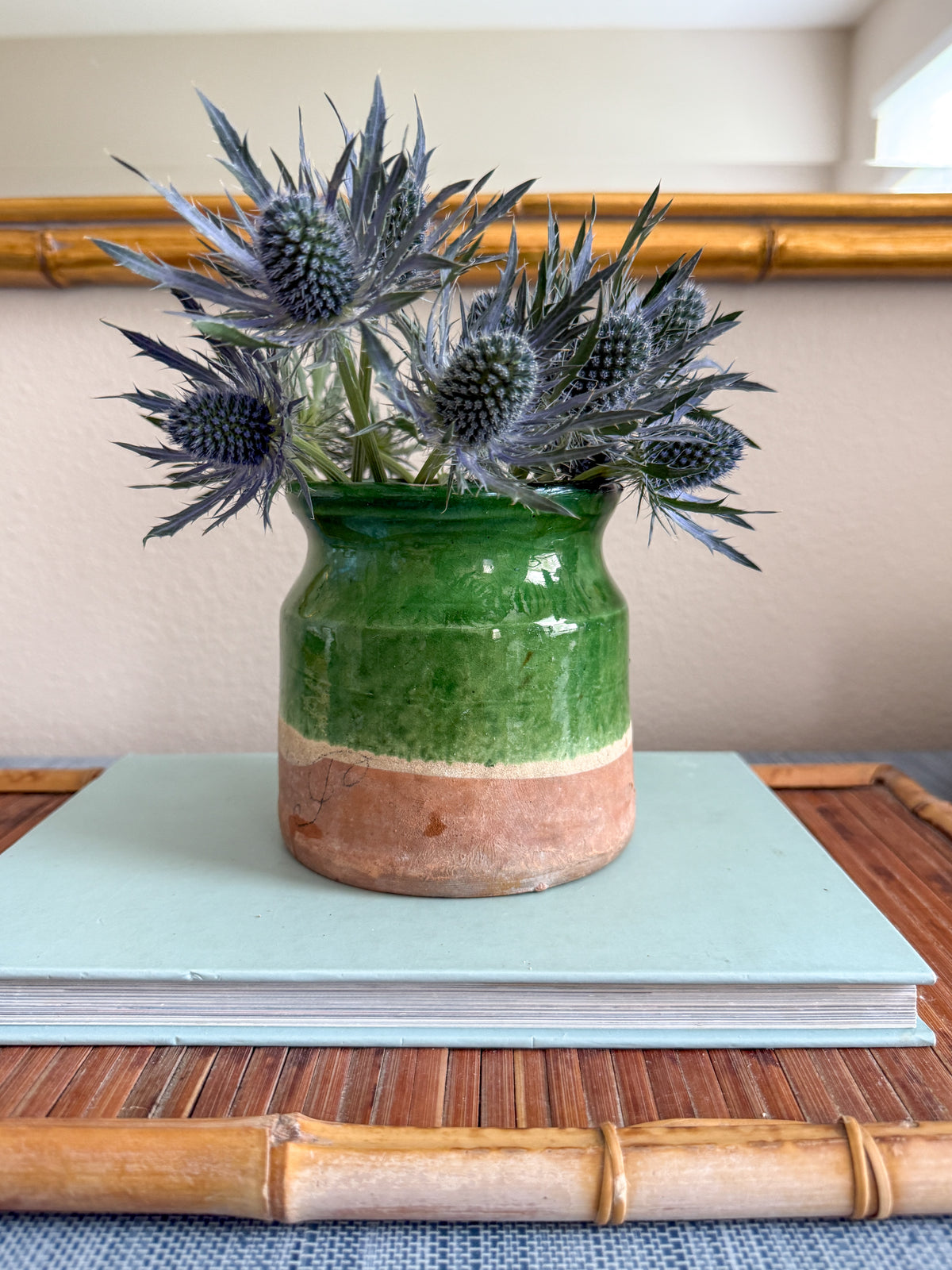 Antique French Green-Glazed Confit Pot