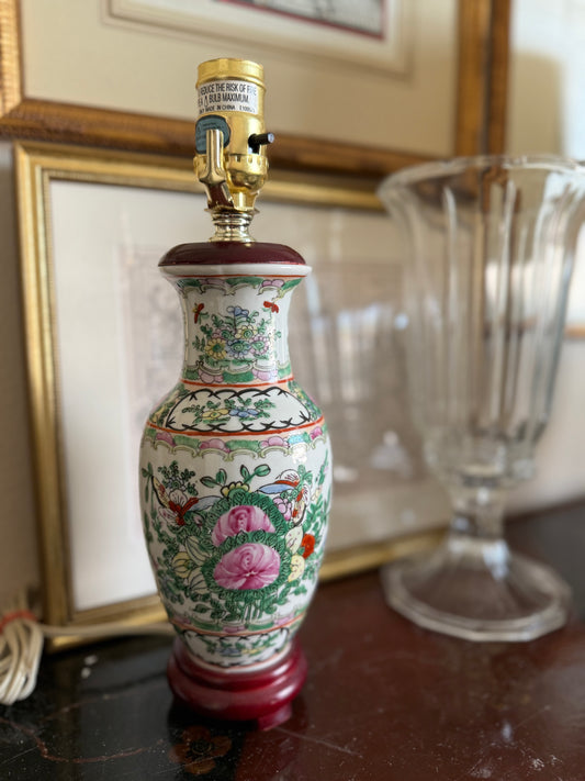 Vintage Rose Canton lamp