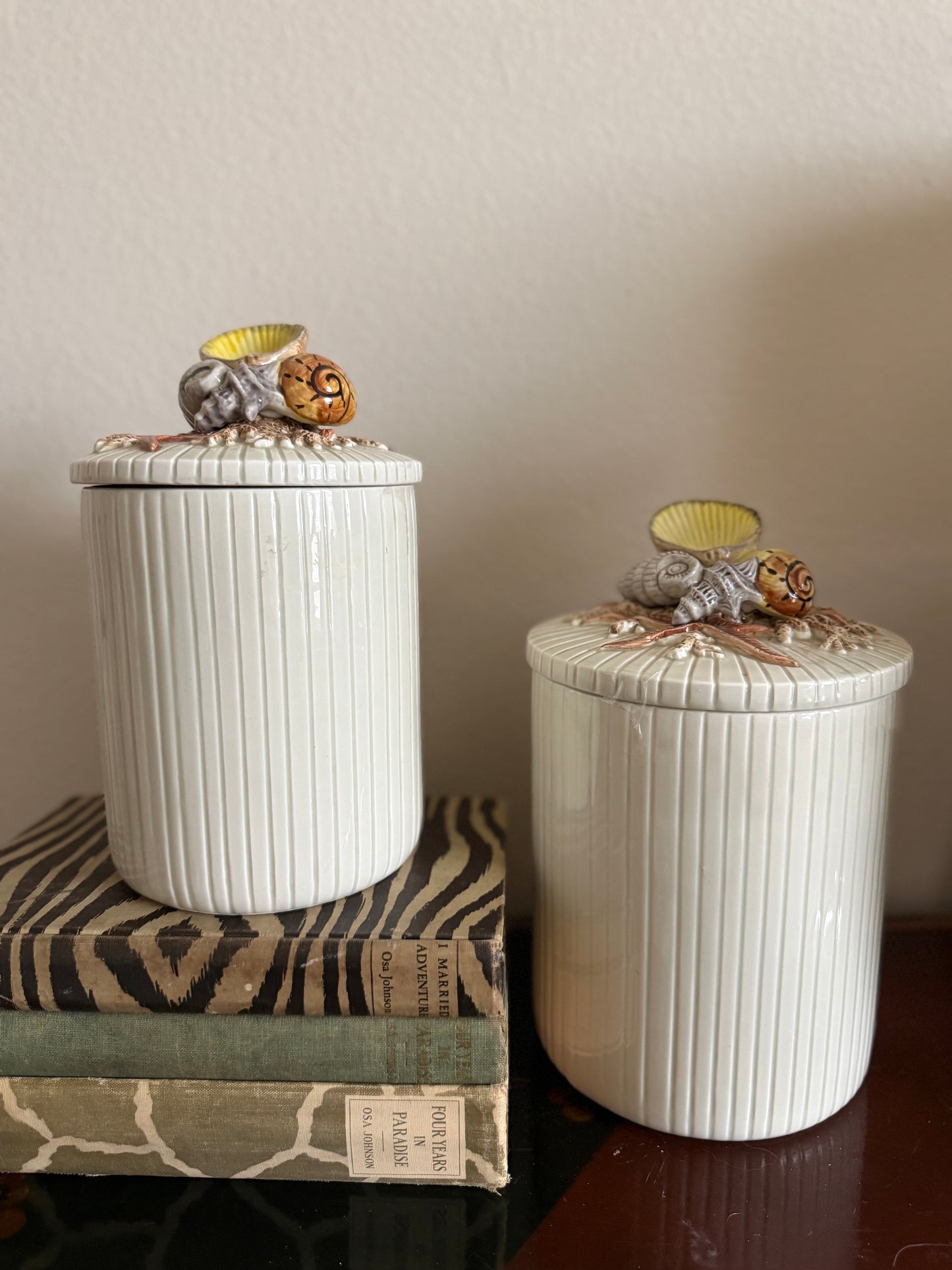 Pair of vintage Fitz + Floyd jars