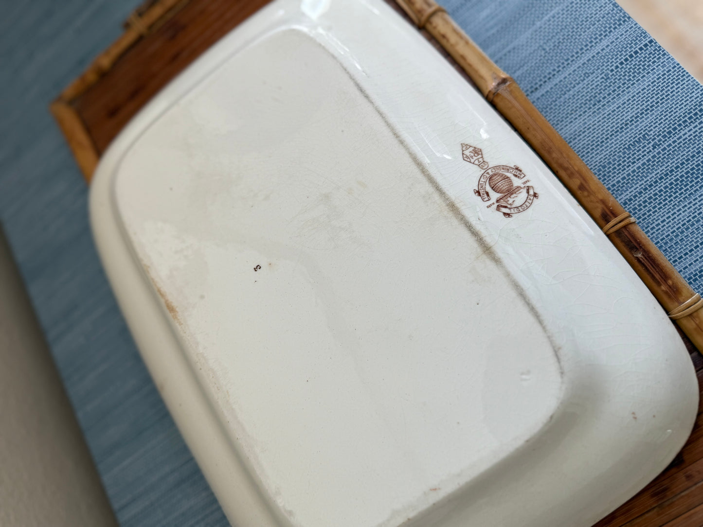 Antique transferware platter