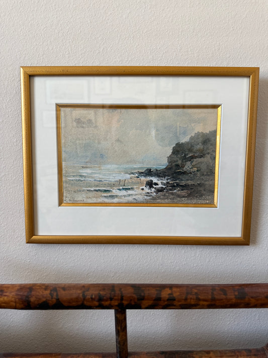 Antique French watercolor