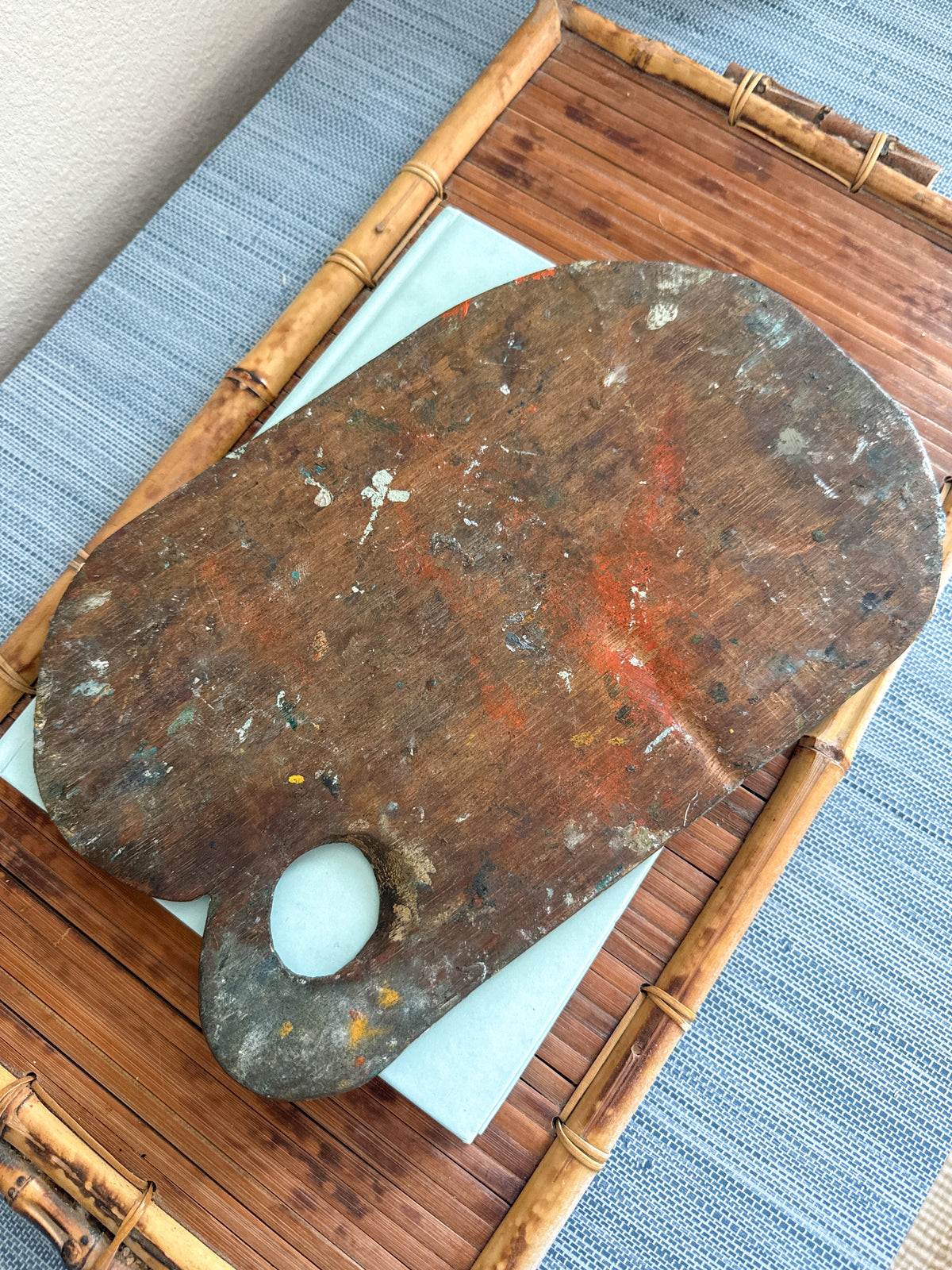 Antique French painters palette