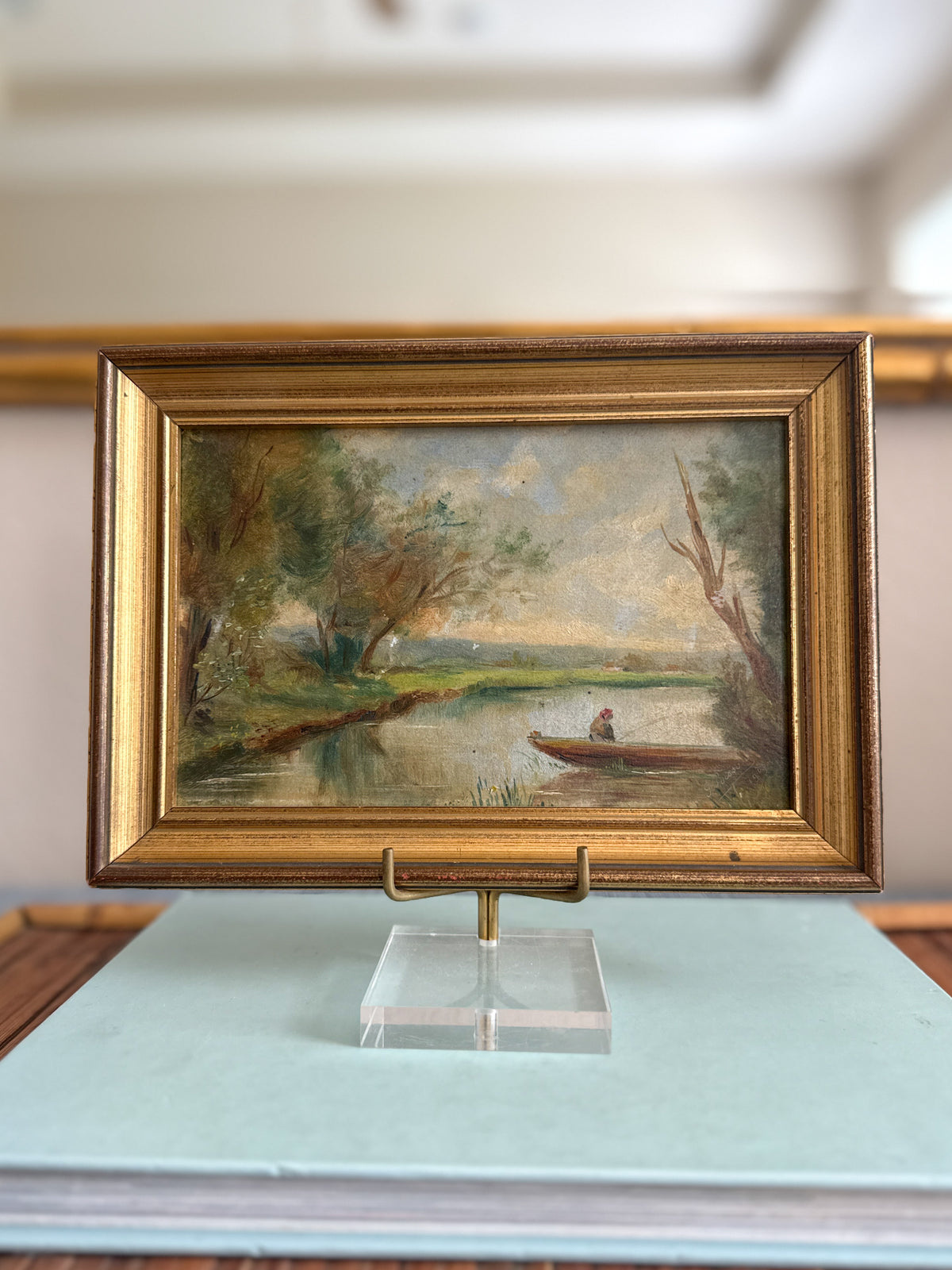 Antique French oil painting