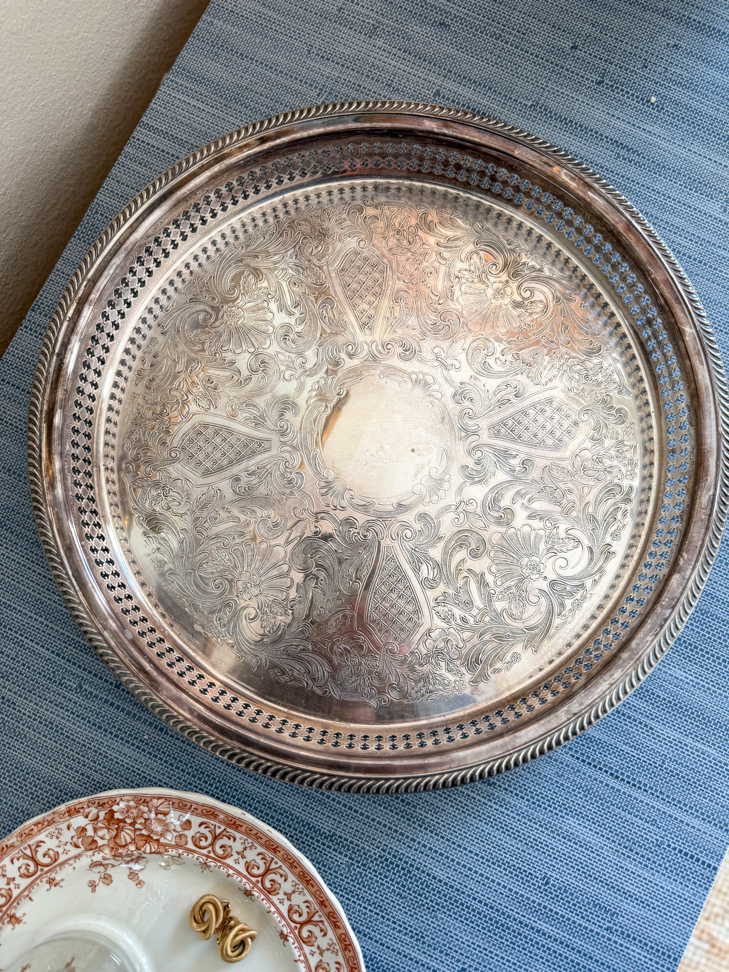 Vintage silverplate tray