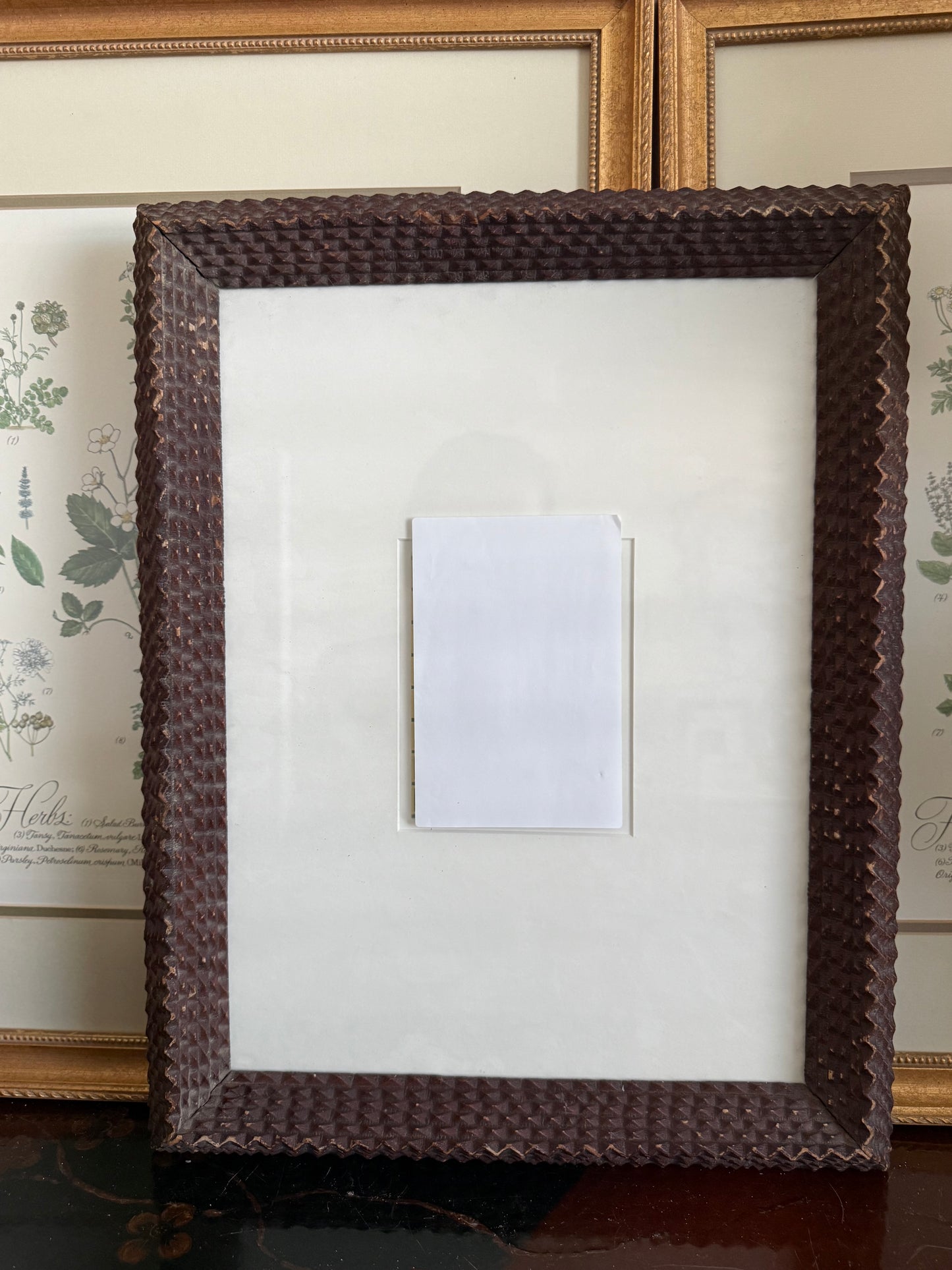 Tramp art frame