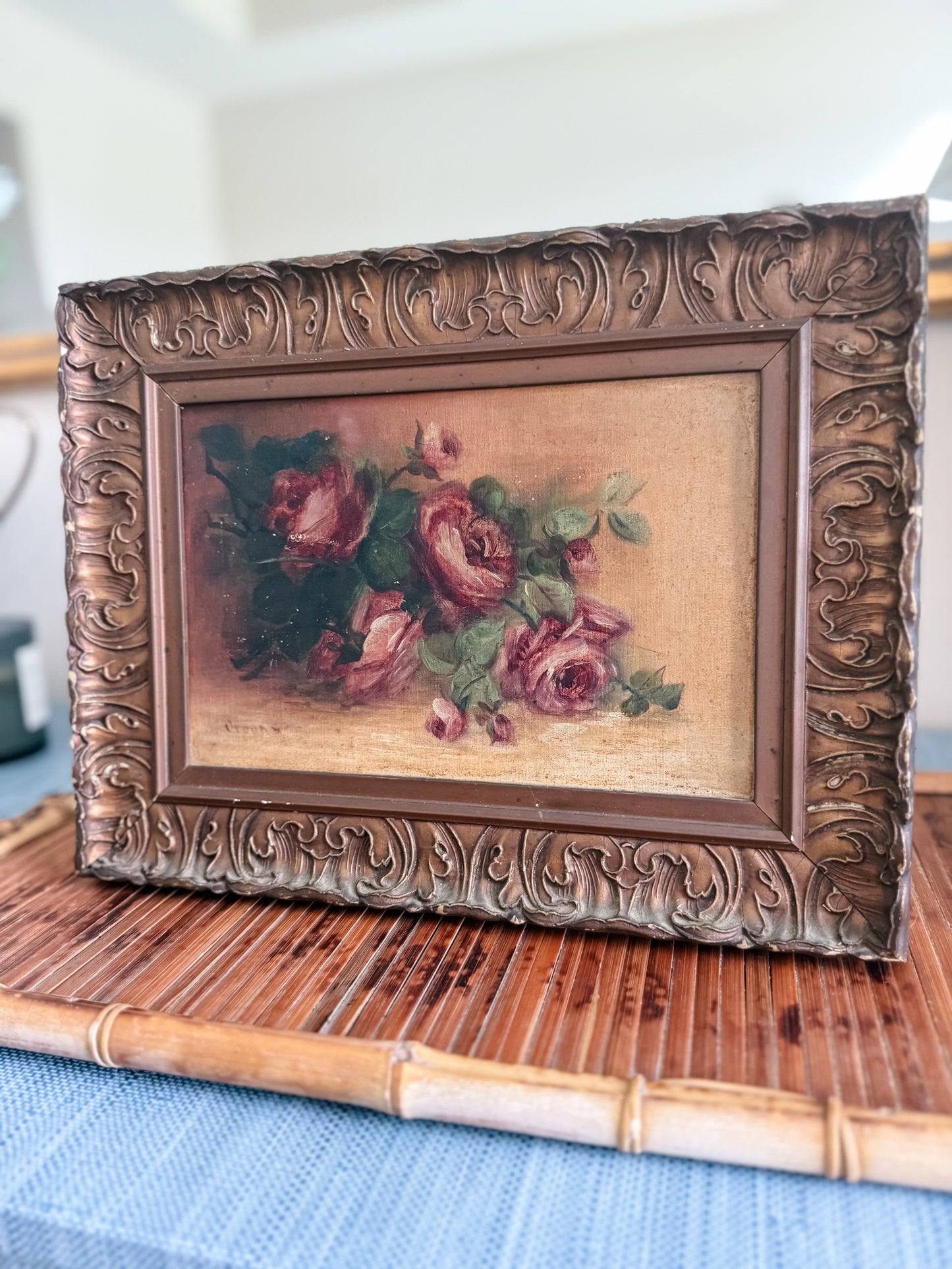 Antique floral painting