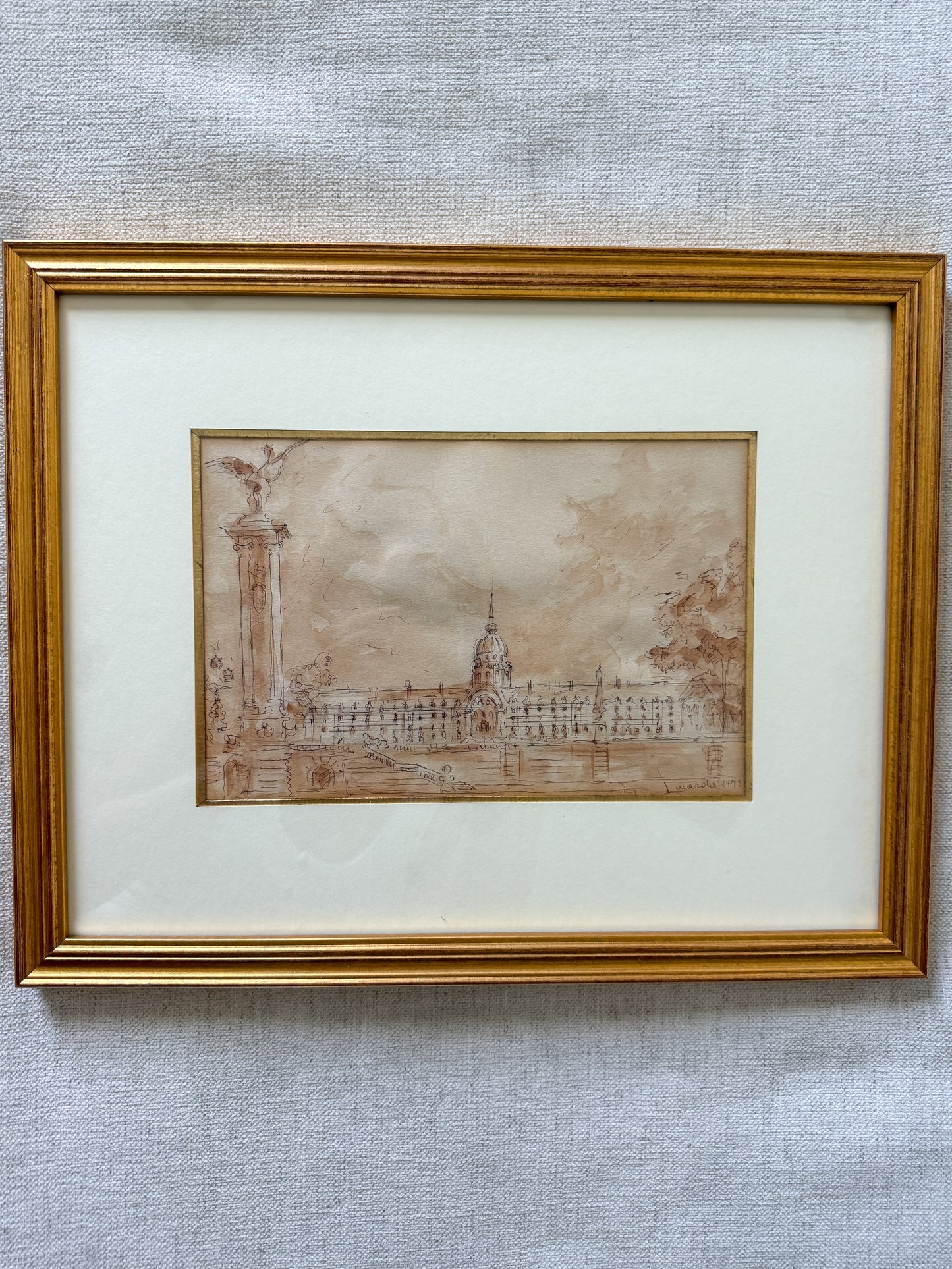 Parisian watercolor sketch