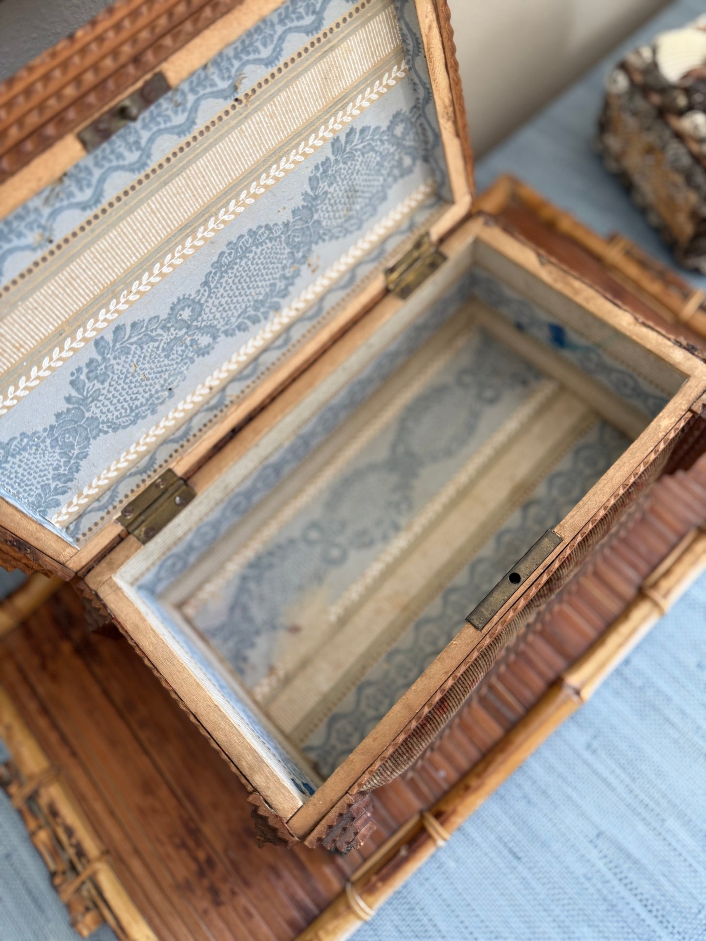 Antique Tramp Art Box