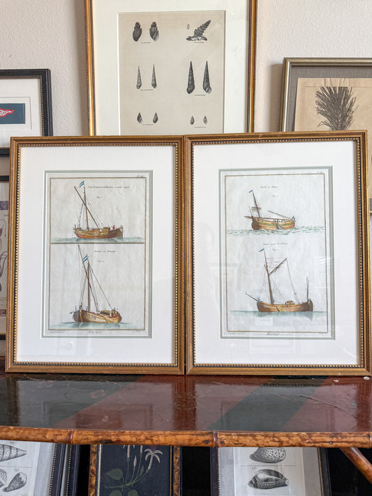 18th century ship engraving pair