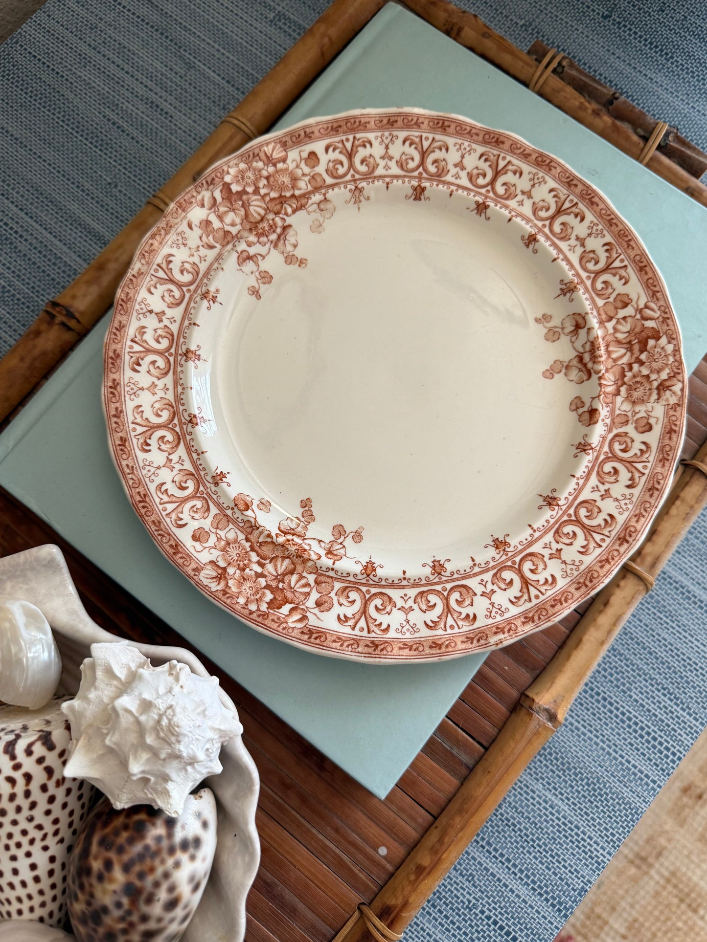 Antique Keeling & Co plates, set of 4 (two avail)