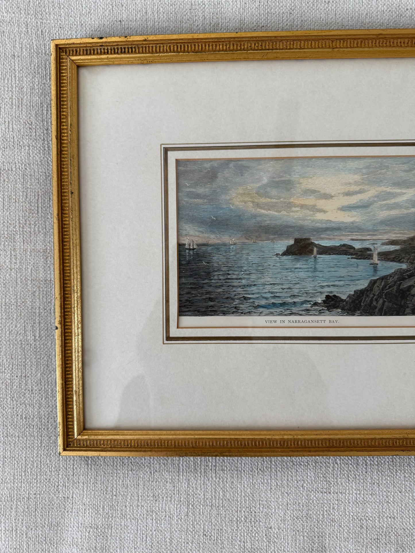 Antique Narragansett Bay engraving