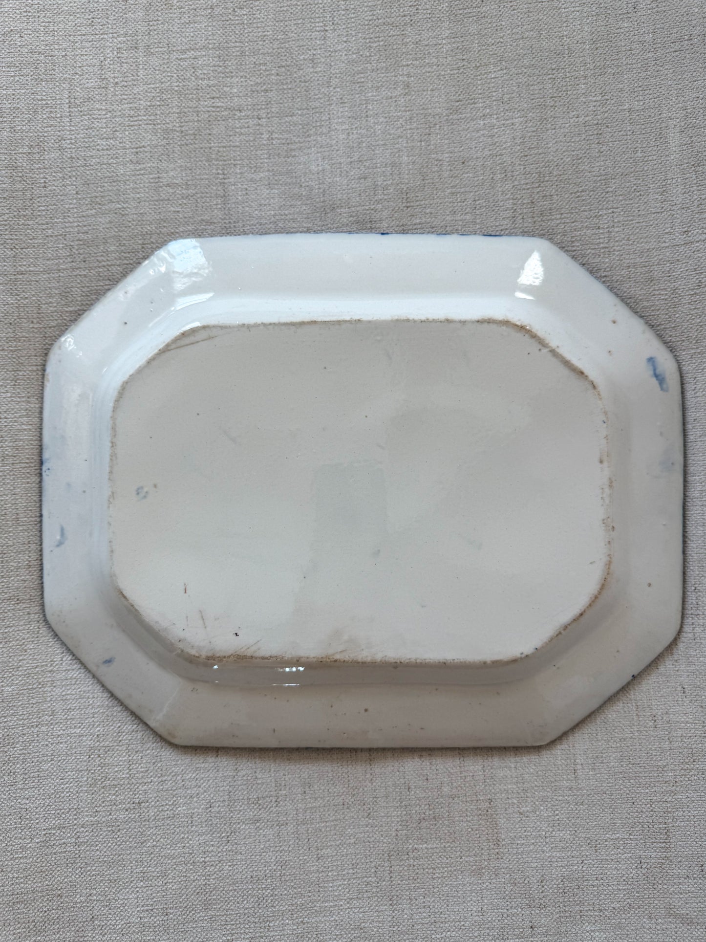 Antique feather edge platter