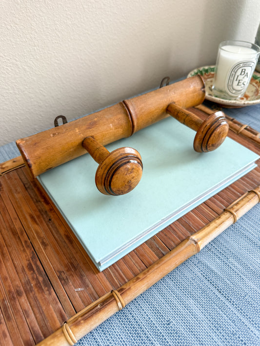 French faux bamboo coat rack