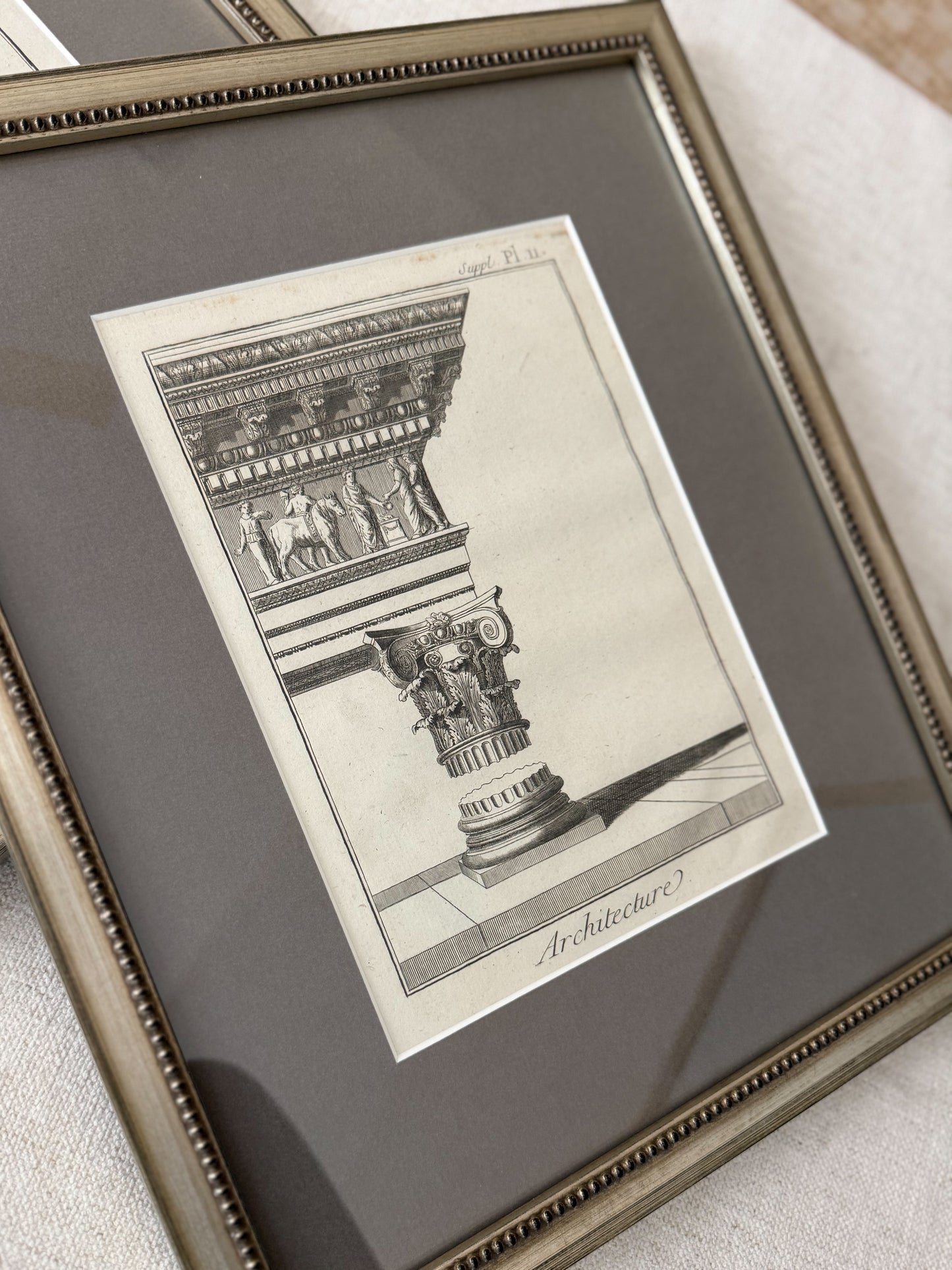 Antique architectural engravings