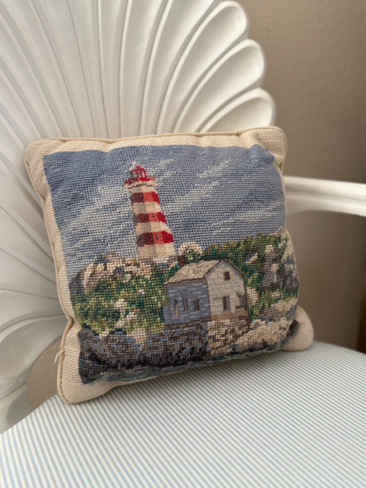 Vintage needlepoint pillow