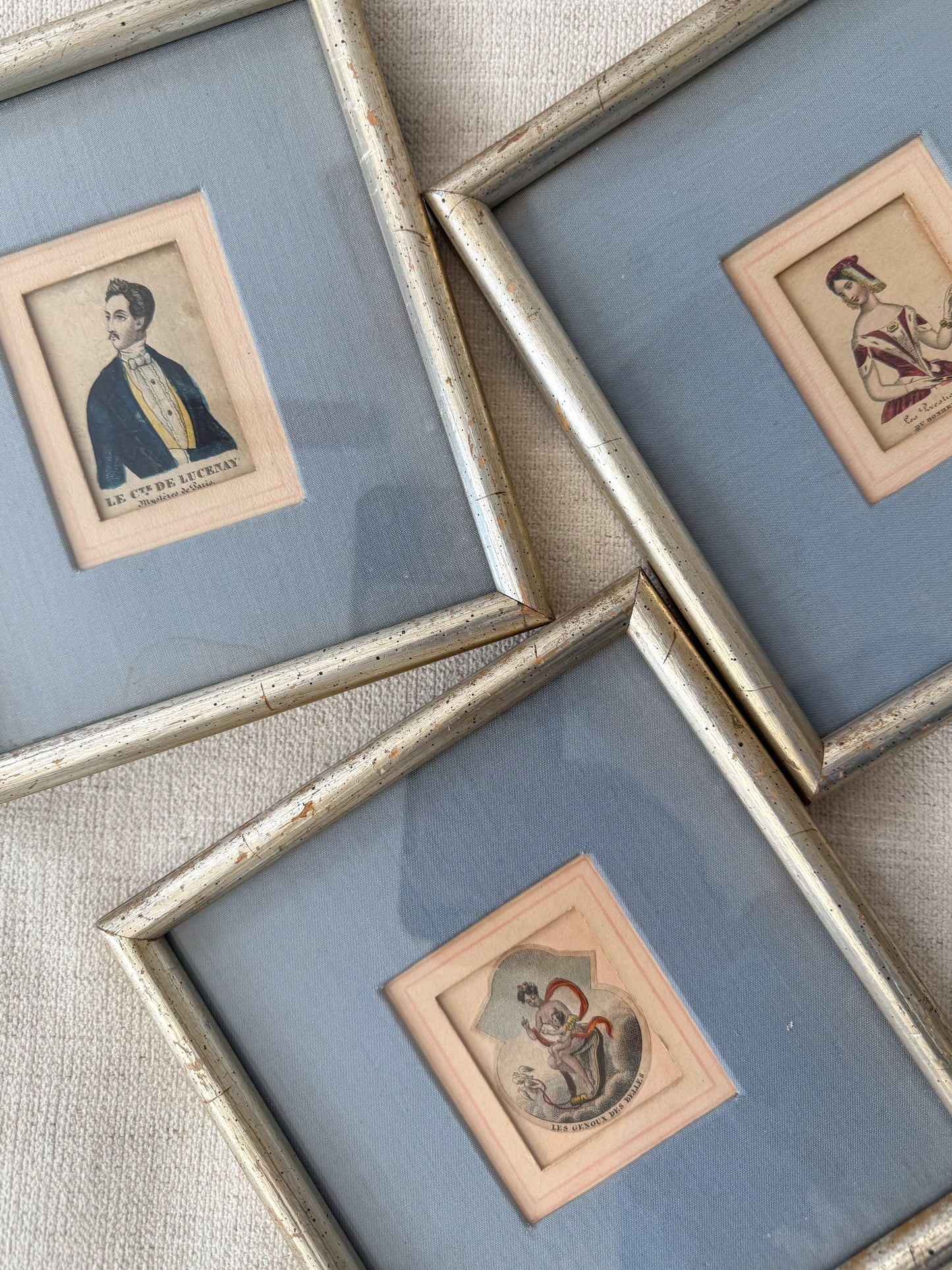 Trio of antique French engravings