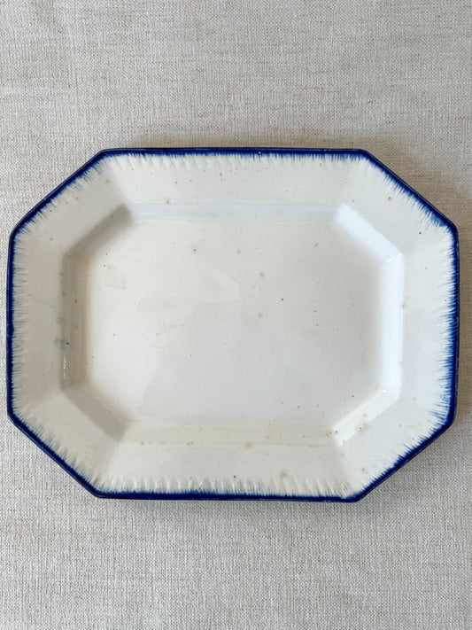 Antique feather edge platter
