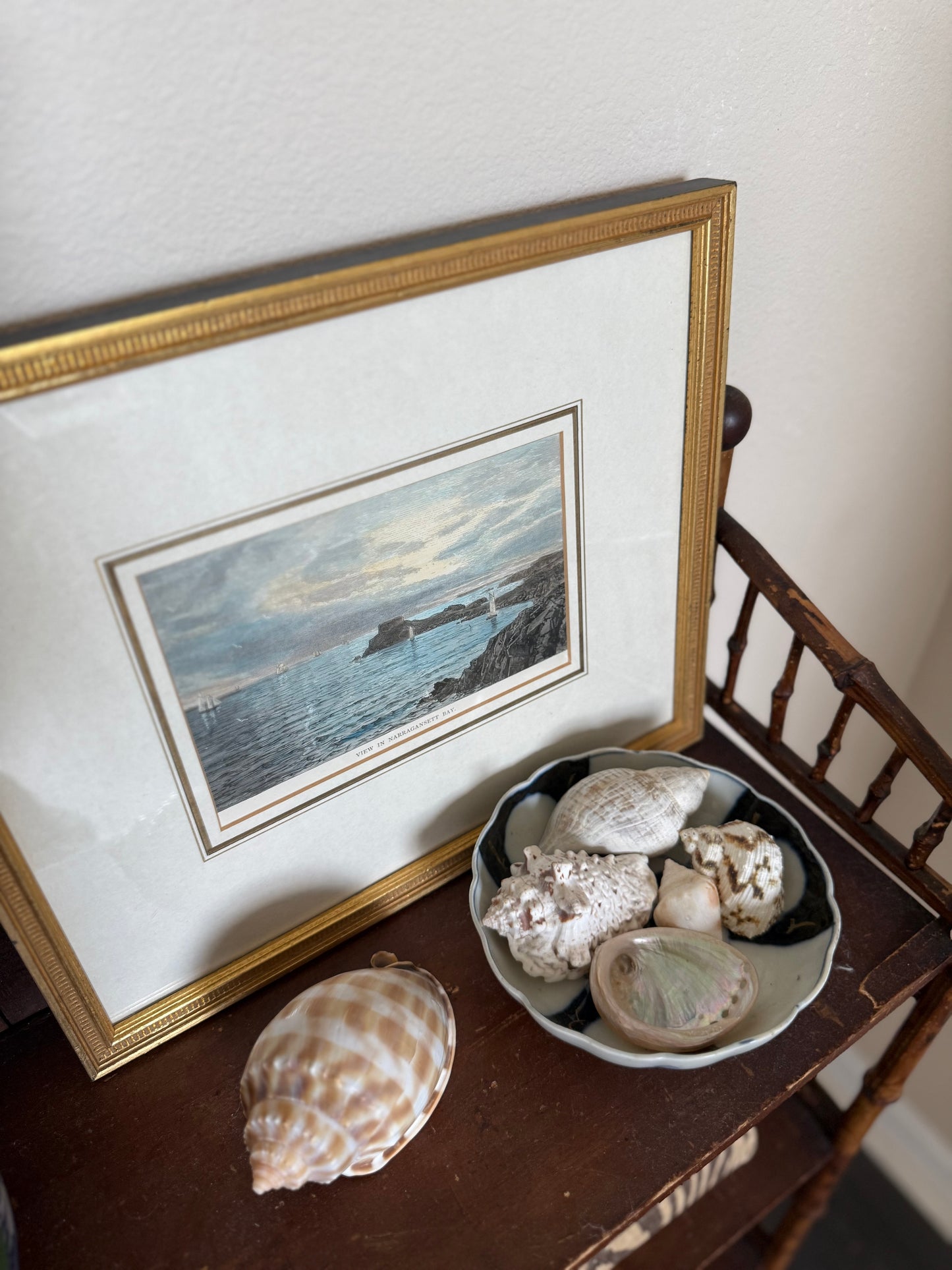 Antique Narragansett Bay engraving