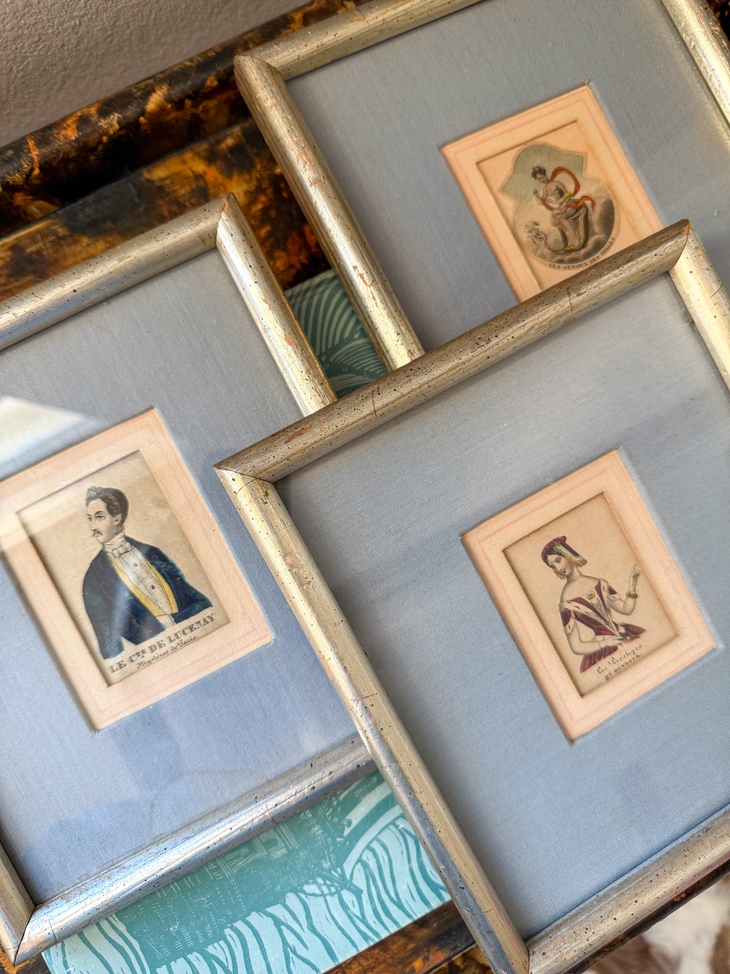 Trio of antique French engravings