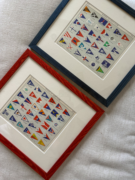 Vintage Yacht Club Burgee Flag Prints