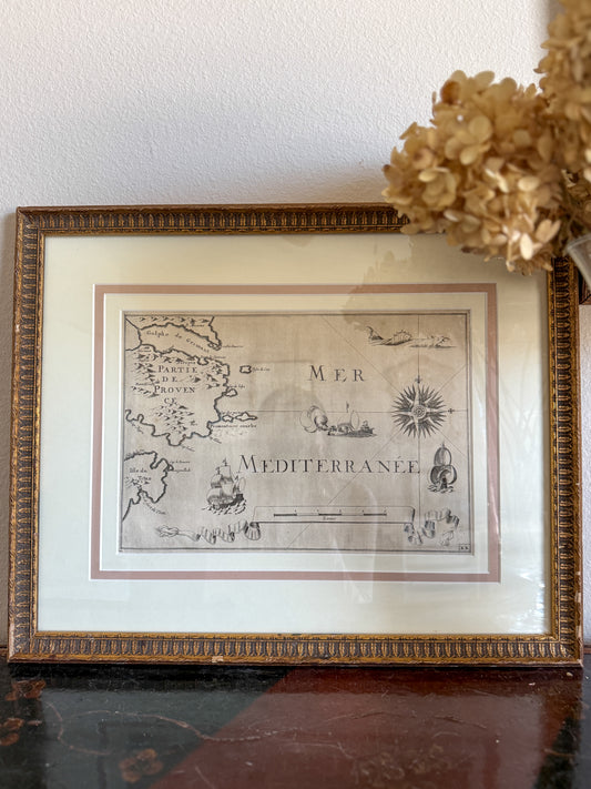 17th century French Mediterranean map