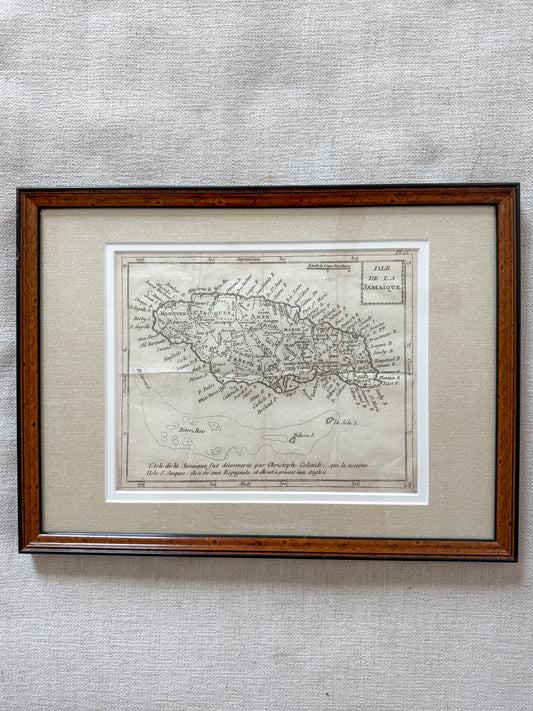 19th century map of Jamaica
