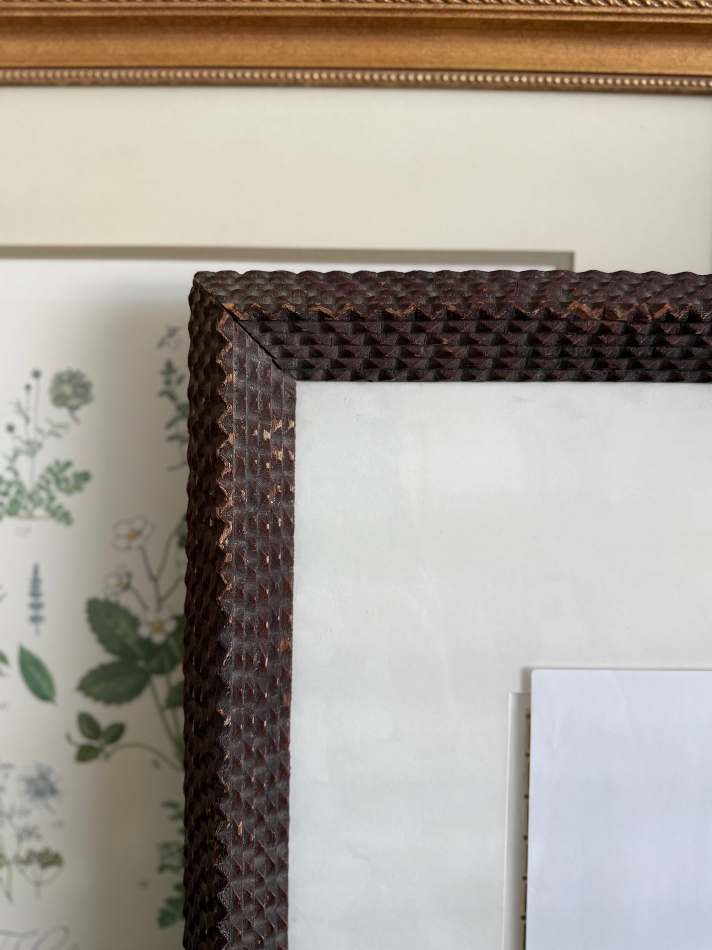 Tramp art frame